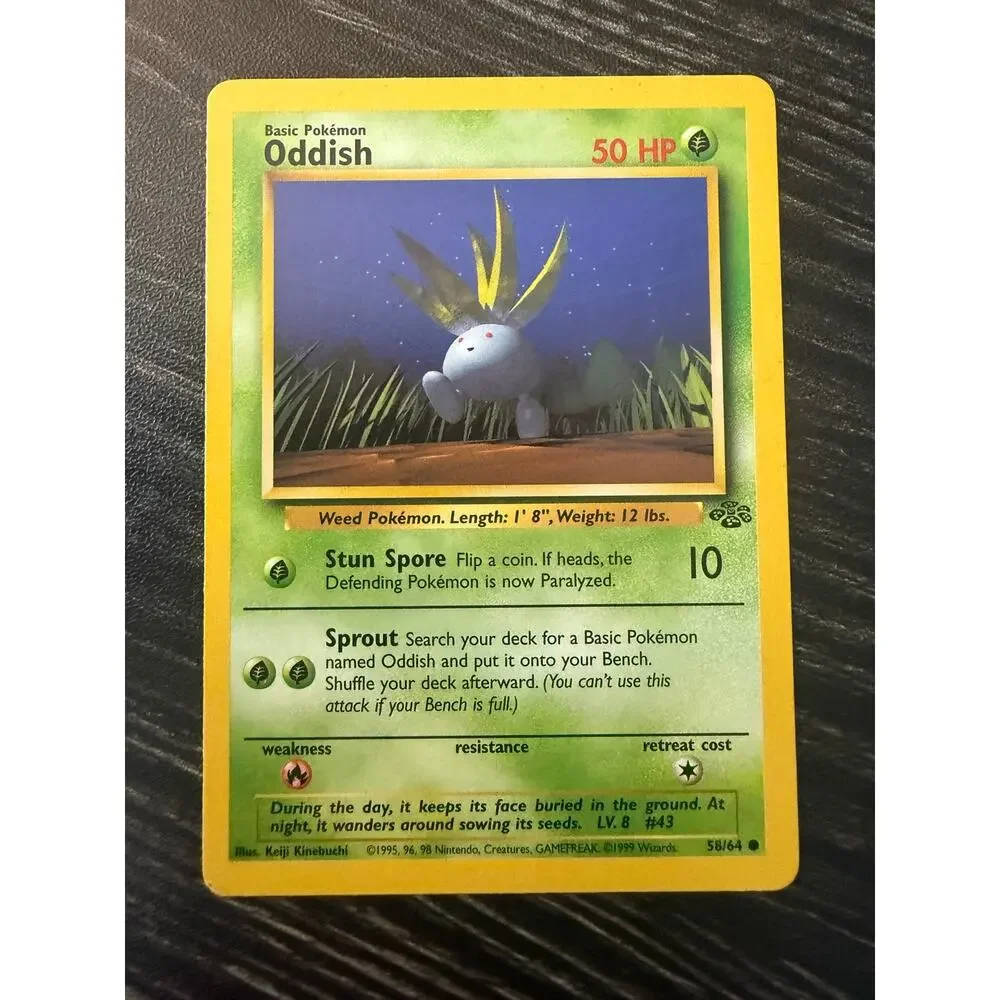 Vintage Pokemon 2x Gloom (Jungle 37/64) & Oddish (58/102) - Unlimited Edition